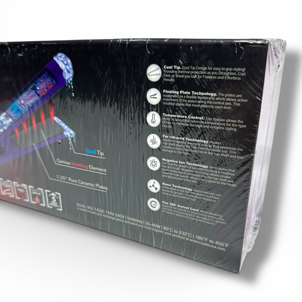 Platinum Genius Heating Element Deep Purple Flat Iron - Picture 8 of 8